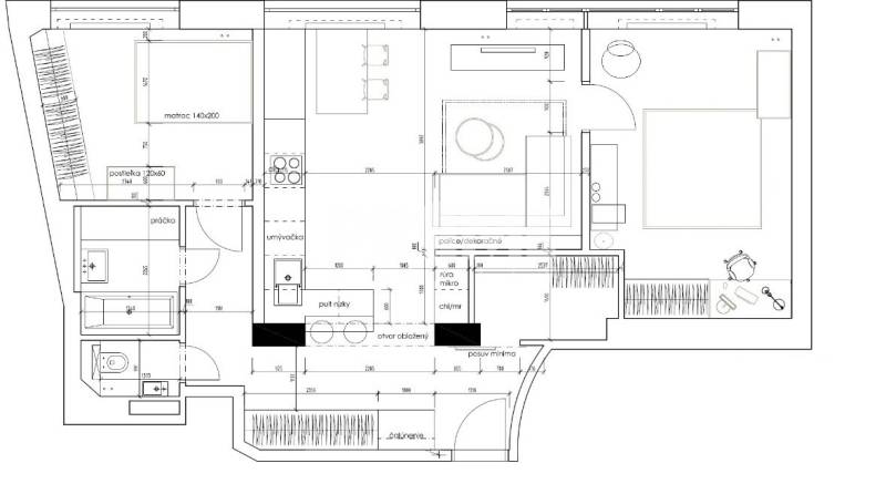 ŠTÝLOVÝ 3i byt, REKONŠTRUKCIA, Mýtna ulica, Staré Mesto