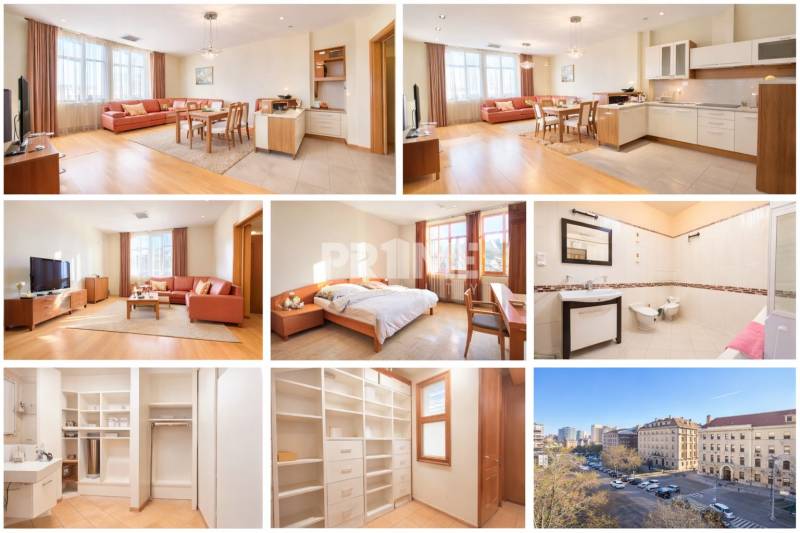 VEĽKOMETRÁŽNY 3i byt, 2xkúpeľňa, šatník, balkón, klíma, garáž, CENTRUM